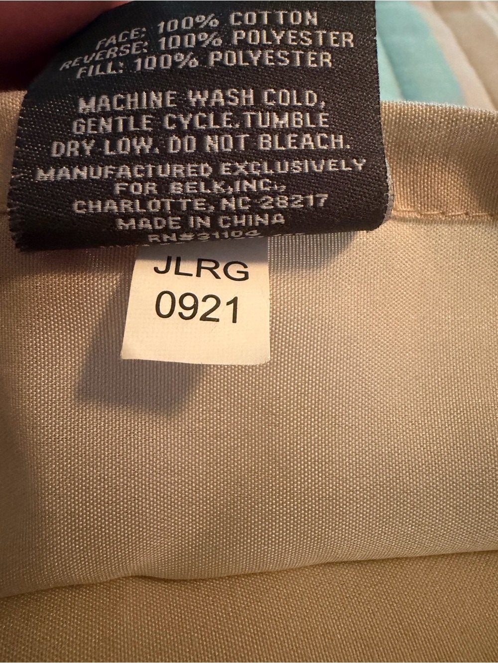 Striped Cotton Quilt with Reversible Solid Beige Side - Picture 5 of 6
